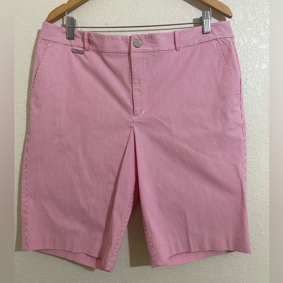 Ralph Lauren Pants - Ralph Lauren Pink Striped Women's Shorts